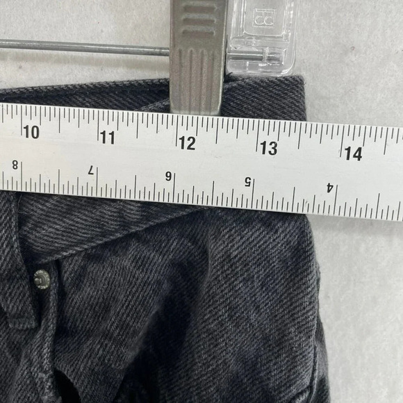 Pacsun Dad Jeans Joan Womens 27 Black Denim Pockets Straight Leg Distressed - Picture 3 of 10